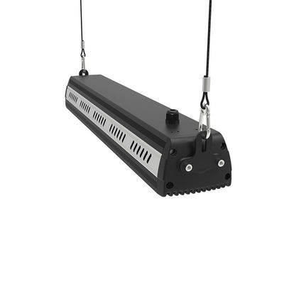 A baía alta linear de alumínio do diodo emissor de luz 200W ilumina a cor preta prática